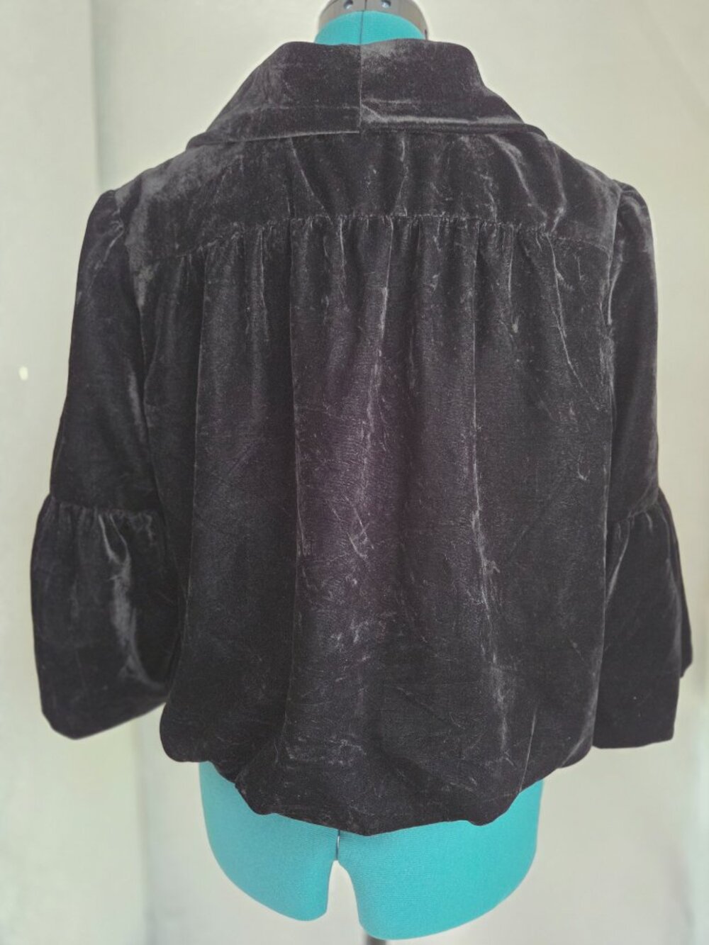 Velvet 3/4 inch Sleeve Formal Wrap - Picture 2 of 5